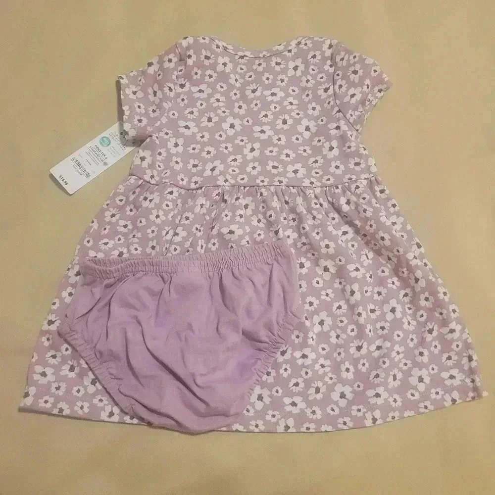 NWT Carter's Lilac Flowers 2 PC Set 6-9 MO - Picture 3 of 4